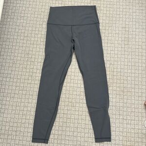 Lululemon Align Leggings 28”; size 10; blue/gray color; minimal pilling